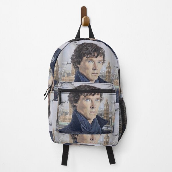 Item preview, Sherlock with London background art designed and sold by Kaylahardyart.