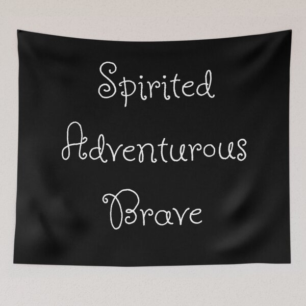 Aperçu de l'œuvre Spirited Adventurous Brave - Affirmations créée et vendue par LoveLifeRandom.