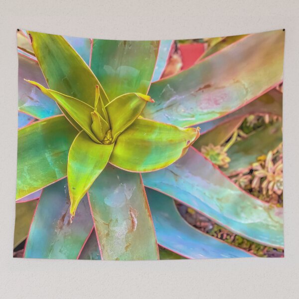 Item preview, closeup green succulent leaves texture background designed and sold by Mrvell.