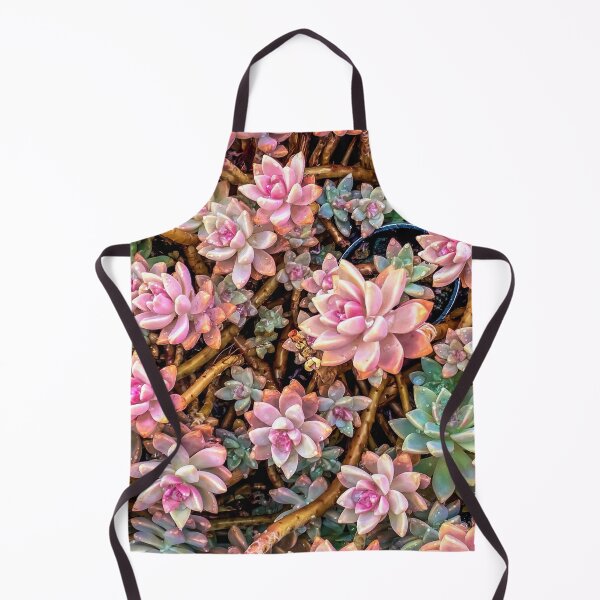 Item preview, green and pink succulent plant garden texture designed and sold by Mrvell.