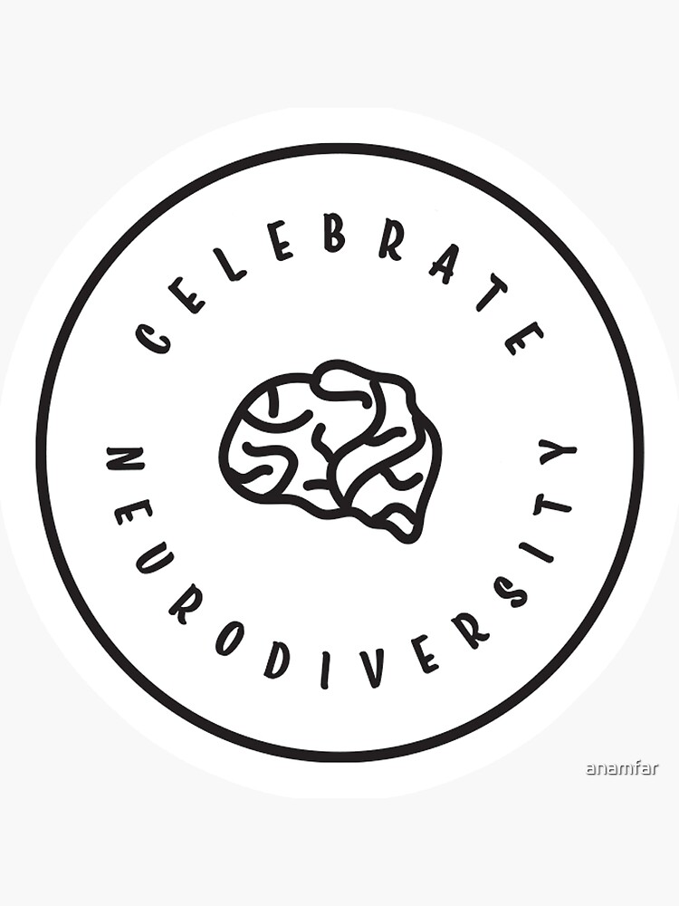 Thumbnail 3 of 3, Sticker, Celebrate Neurodiversity designed and sold by anamfar.