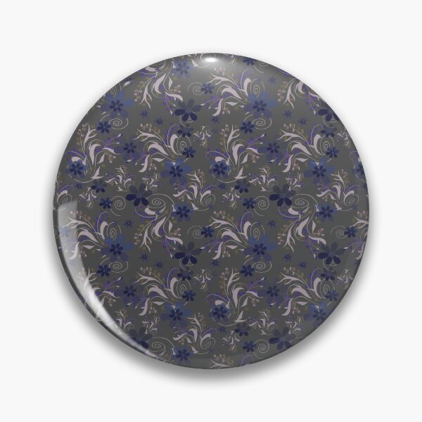 Item preview, Blue flowers on gray  designed and sold by fuzzyfox.