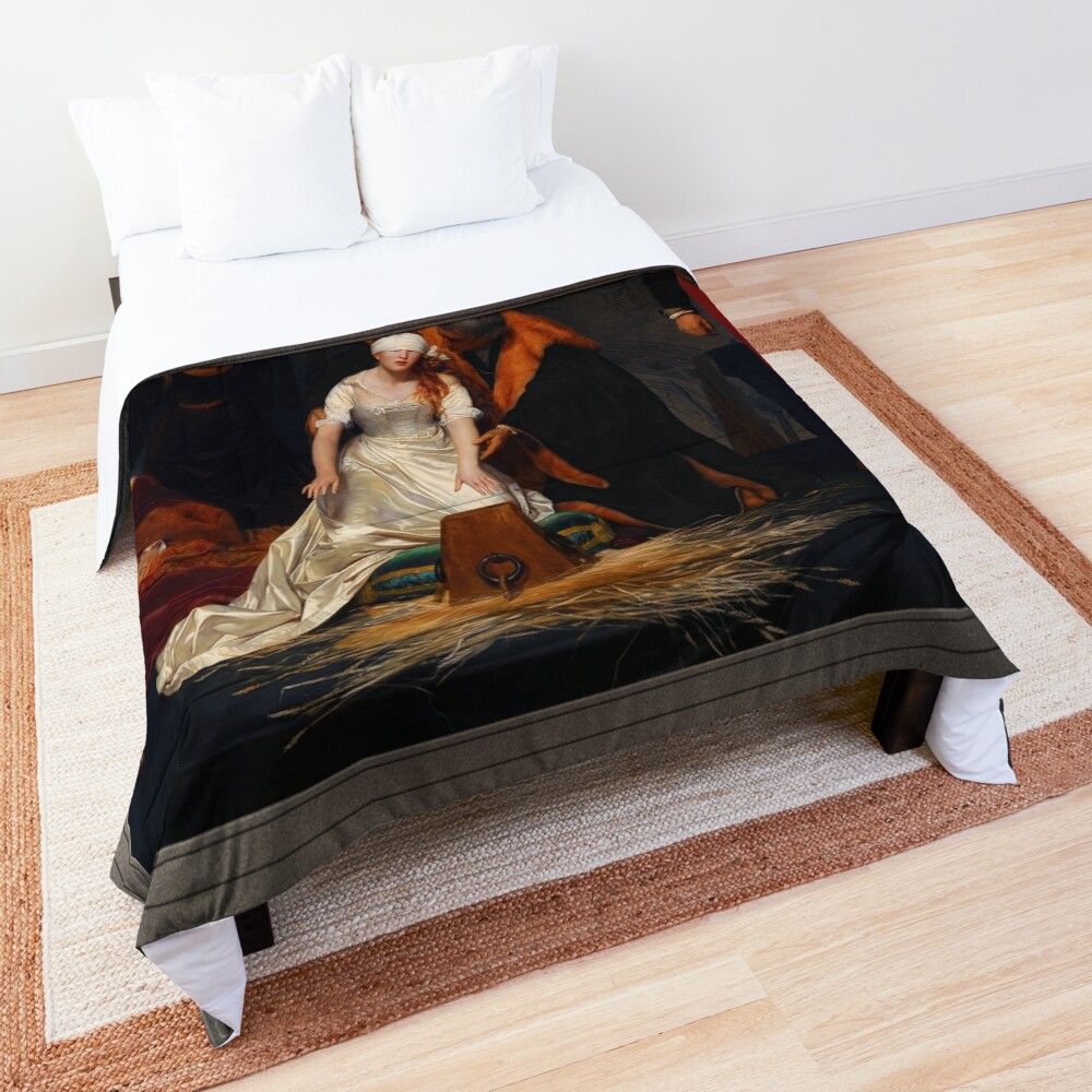 The Execution of Lady Jane Grey by Paul Delaroche - Death At The Block 2 The Execution of Lady Jane Grey Decorative Comforter Art Print
