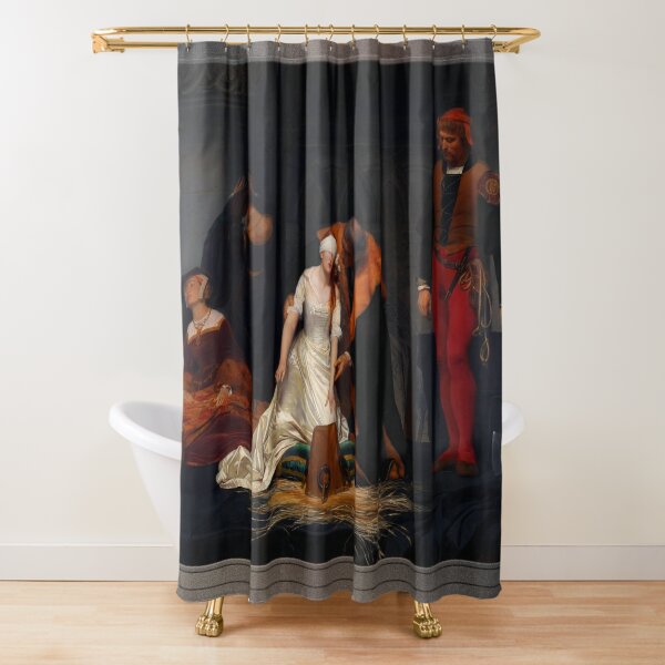 The Execution of Lady Jane Grey by Paul Delaroche Old Master Classical Fine Art Reproduction Shower Curtain