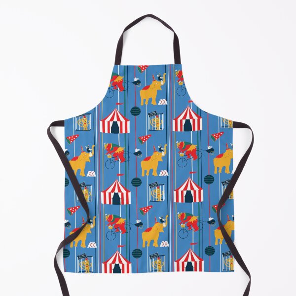 Item preview, Retro Circus - Bears Elephant, circus Tent -Blue Pattern designed and sold by whyitsme.