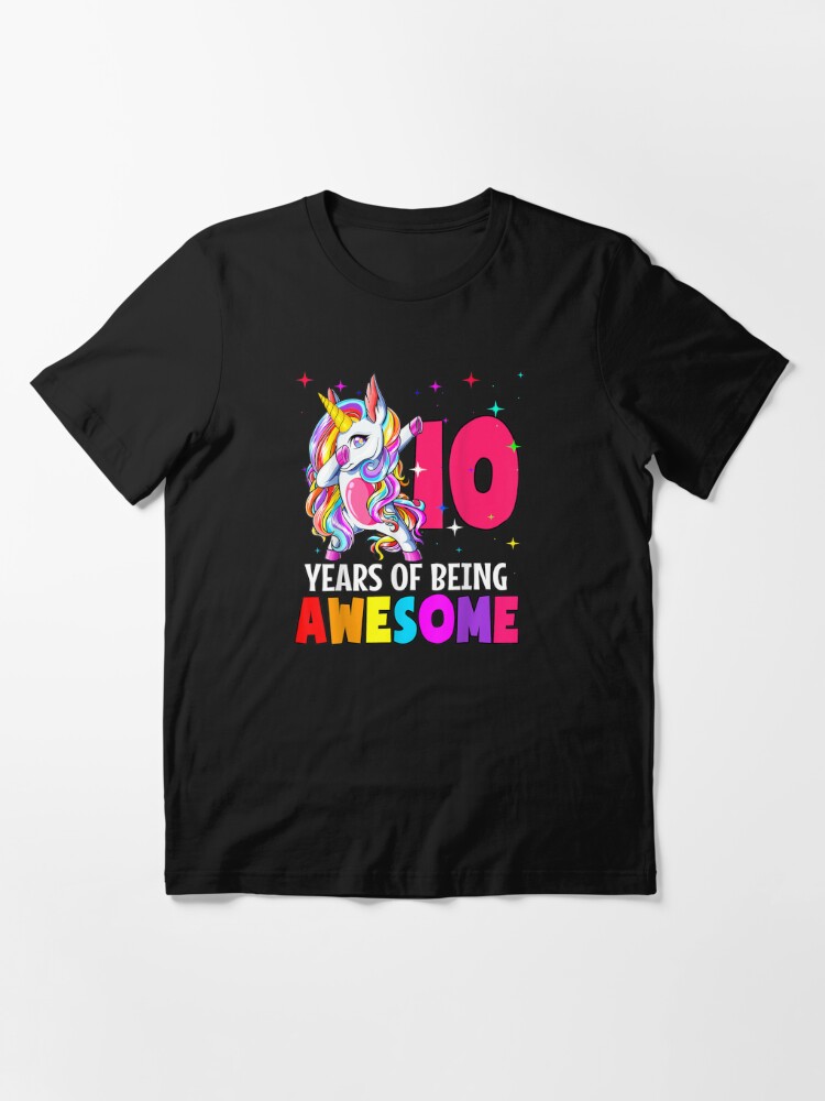 Kids T-Shirts – 10th Birthday 10 Years Old Boy Girl Funny Dabbing