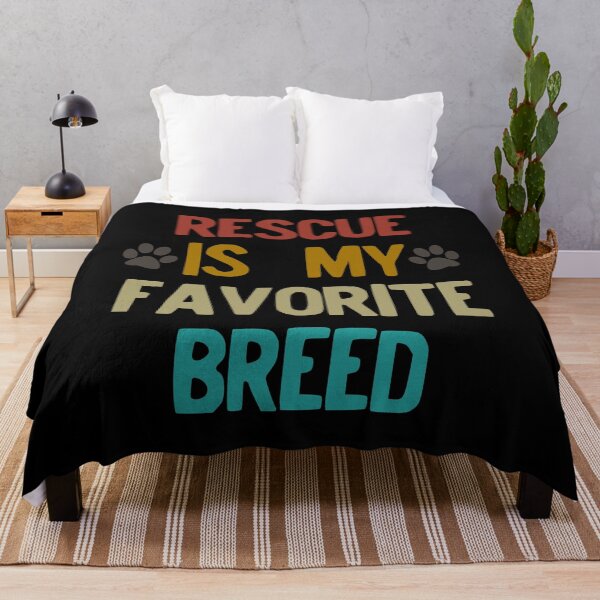 Item preview, Rescued Dog Rescue Is My Favorite Breed 80 Retro Style graphic designed and sold by NoveltyMerch.