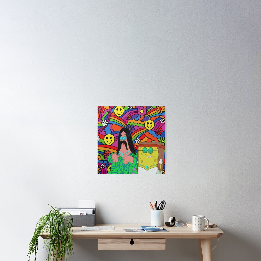 Póster «Bob Esponja Hippie» de RadiateCo Redbubble