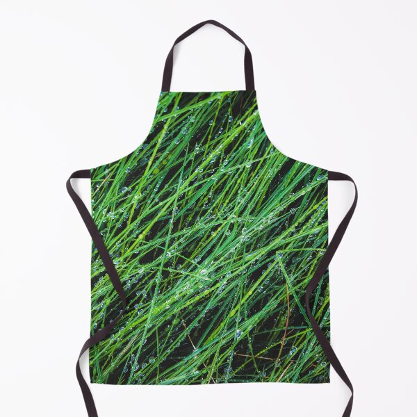 Item preview, closeup green grass field texture with water drop designed and sold by Mrvell.