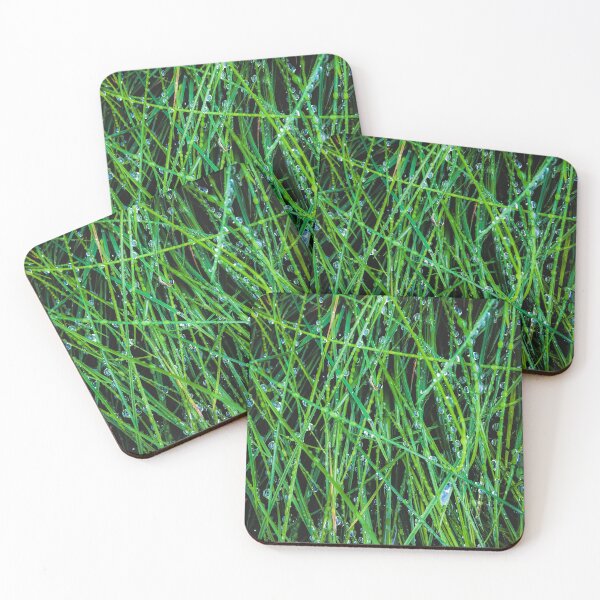 Item preview, closeup green grass field texture with raindrops designed and sold by Mrvell.
