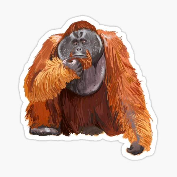 Item preview, Borneo Orangutan - Critically Endangered  designed and sold by Julie K. Hansard.