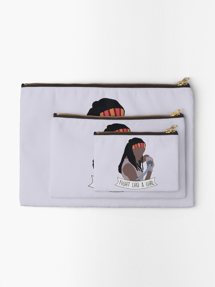 Alternate view of Fight like Michonne Zipper Pouch