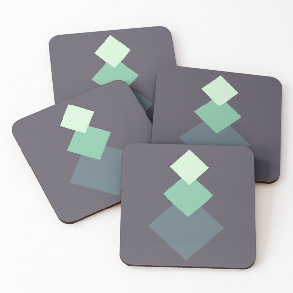 Item preview, Green diamonds mosaic on Dark Liver designed and sold by Silver-bee.