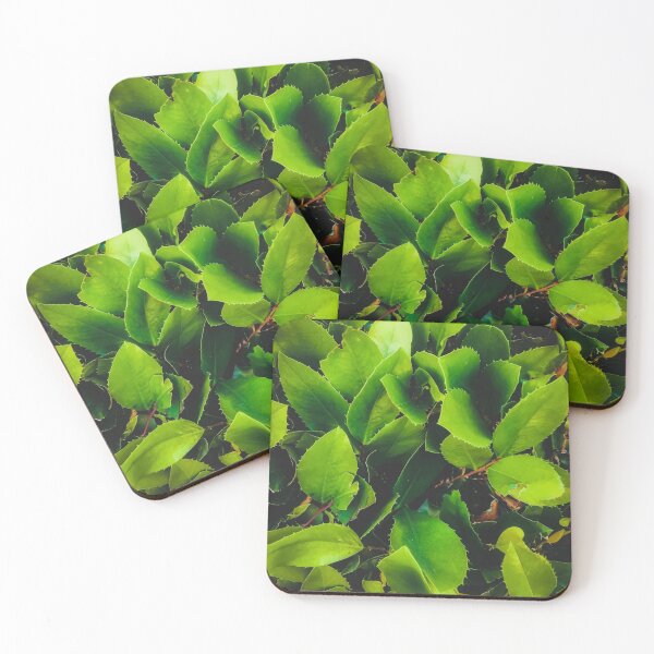 Item preview, closeup green leaves texture background designed and sold by Mrvell.