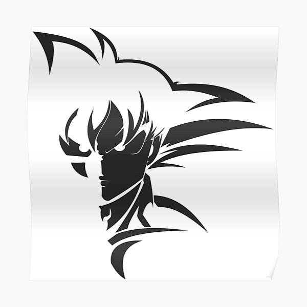 Póster «Goku en blanco y negro» de adarshajith | Redbubble Póster «Goku en blanco y negro» de adarshajith | Redbubble
