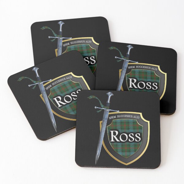 Item preview, Scottish Warrior Clan Ross Tartan Shield designed and sold by ScotsMountain.
