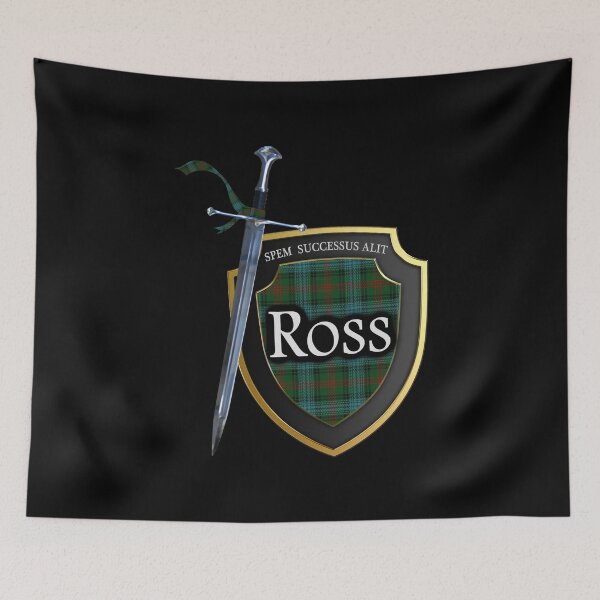 Item preview, Scottish Warrior Clan Ross Tartan Shield designed and sold by ScotsMountain.