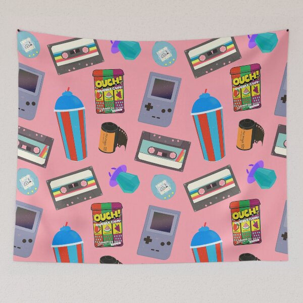 Item preview, Nostalgia Trip Pink & Blue Pattern  designed and sold by Nostalgia-Trip.