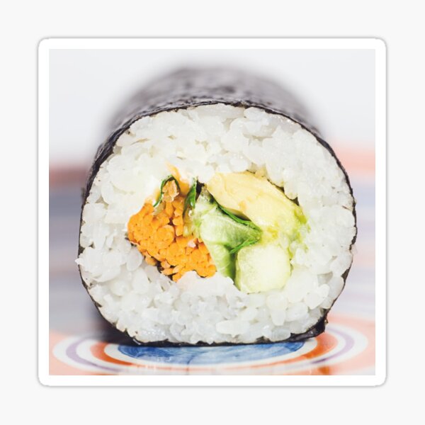 Sushi roll Fish and rice Sticker