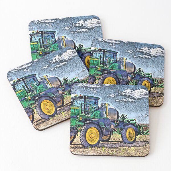 Item preview, Green and Yellow Farm Tractor  designed and sold by DeAnna Hickman.