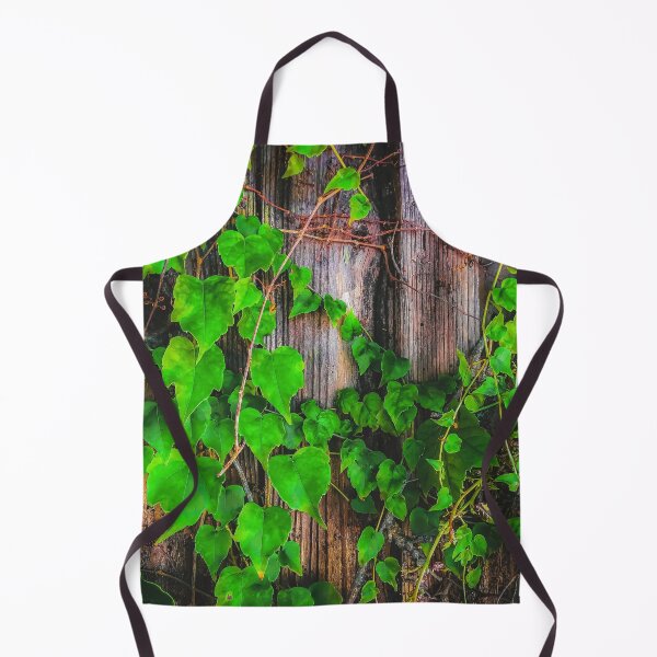 Item preview, closeup green ivy leaves with wood wall background designed and sold by Mrvell.