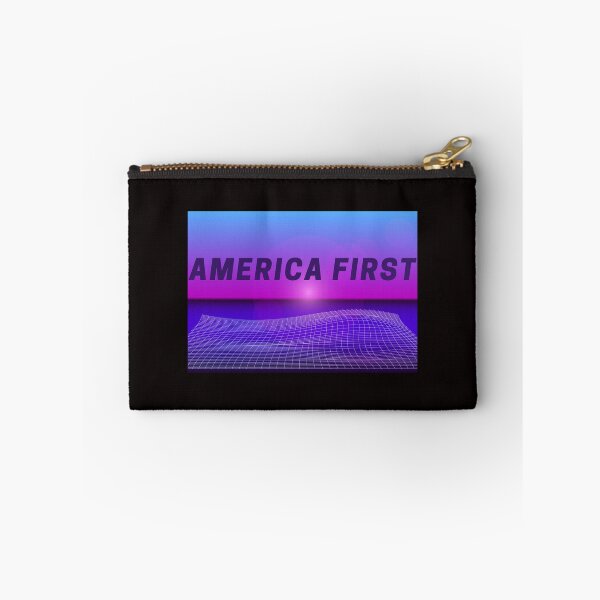 Item preview, "America First" Retro Vaporwave Mask designed and sold by BasedAndOptical.