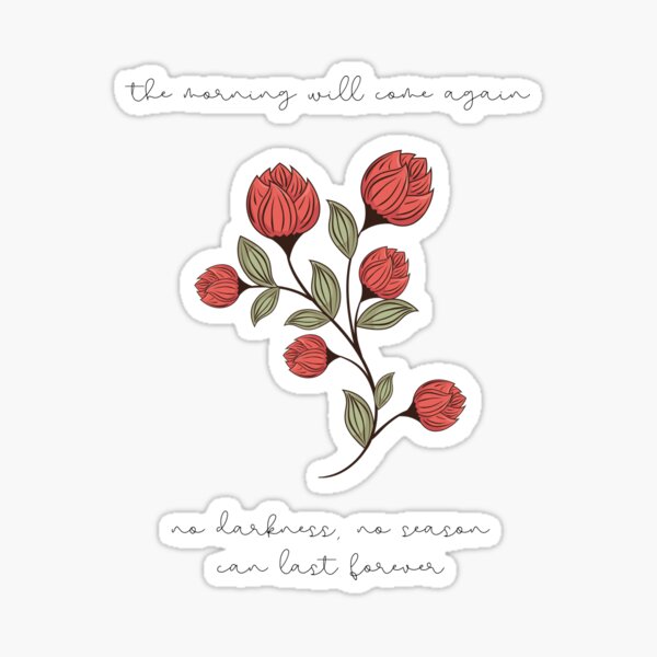 BTS Spring Day Lyrics - "the morning will come again" Sticker