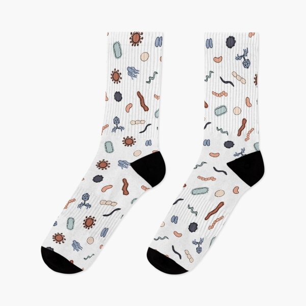 Item preview, Vintage Microbiology - Black Outlines on White designed and sold by Hodgepodge Bricolage.