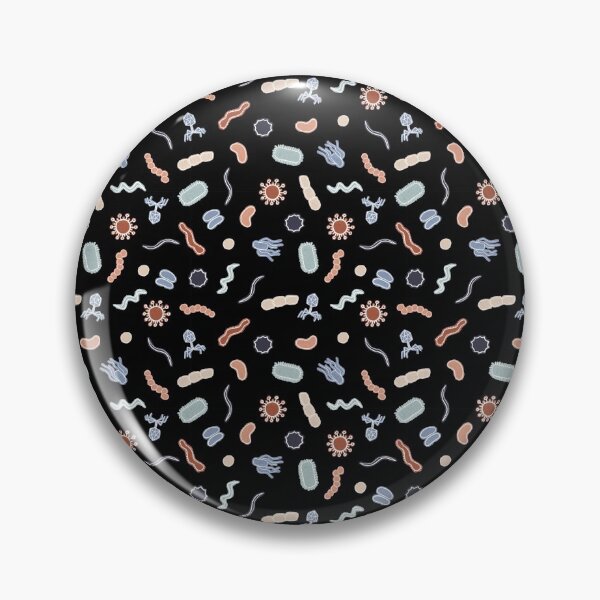 Item preview, Vintage Microbiology - White Outlines on Black designed and sold by Hodgepodge Bricolage.
