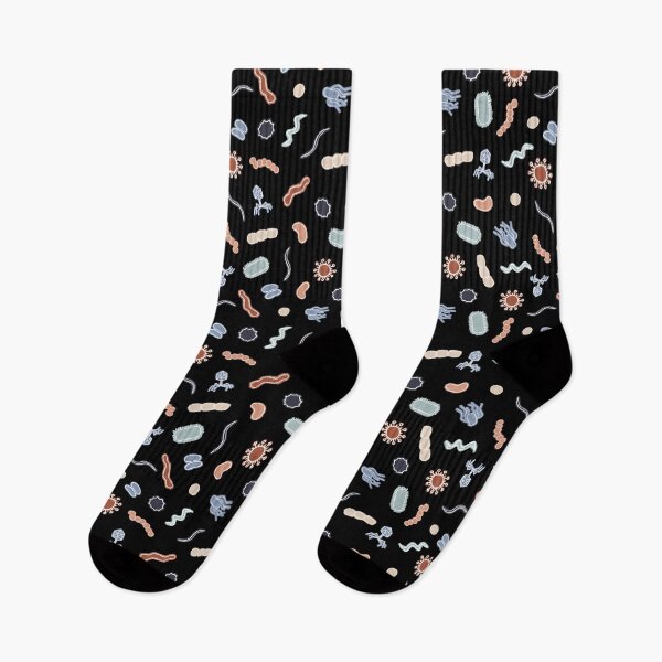 Item preview, Vintage Microbiology - White Outlines on Black designed and sold by Hodgepodge Bricolage.