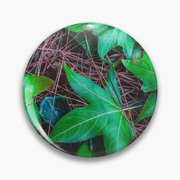 Item preview, closeup green leaves on the dry grass designed and sold by Mrvell.