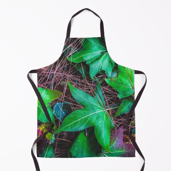 Item preview, closeup green leaves on the dry grass designed and sold by Mrvell.
