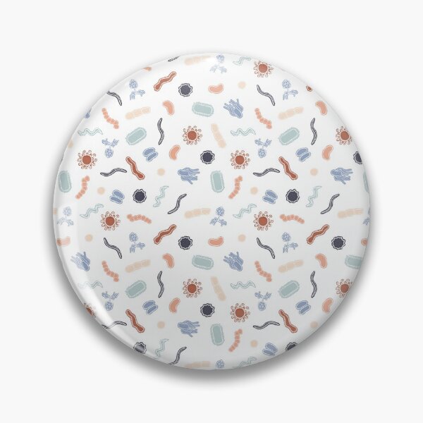 Item preview, Vintage Microbiology - White Outlines on White designed and sold by Hodgepodge Bricolage.
