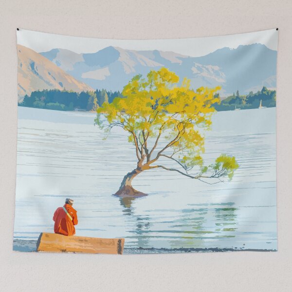 Item preview, Wanaka New Zealand Travel Poster designed and sold by ind3finite.