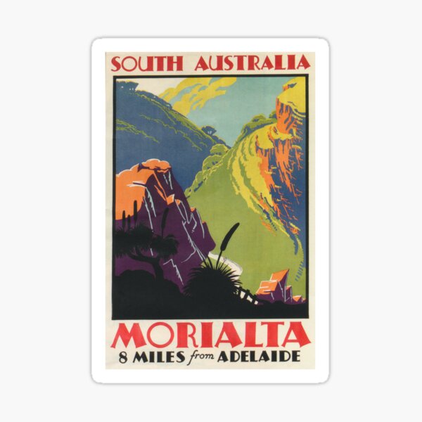 Item preview, Morialta Australia Vintage Travel Poster designed and sold by vintagevivian.