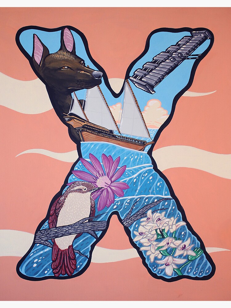 "The Letter X Full Painting" Poster for Sale by alphabetbyjason Redbubble