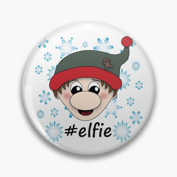 Artikelvorschau, #elfie Boy Elf Snowflakes Weihnachten Selfie Wortspiel entworfen und verkauft von DesignsofWhimsy.