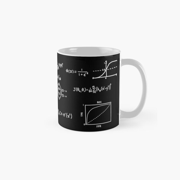 Item preview, Machine Learning Equations and Graph - Black and White designed and sold by alissawang.