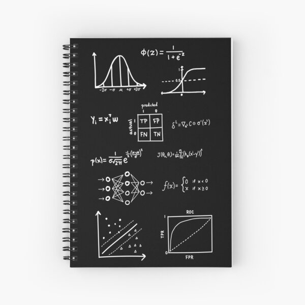 Item preview, Machine Learning Equations and Graph - Black and White designed and sold by alissawang.