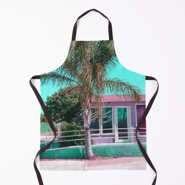 Item preview, pink building in the city with palm tree and blue sky designed and sold by Mrvell.