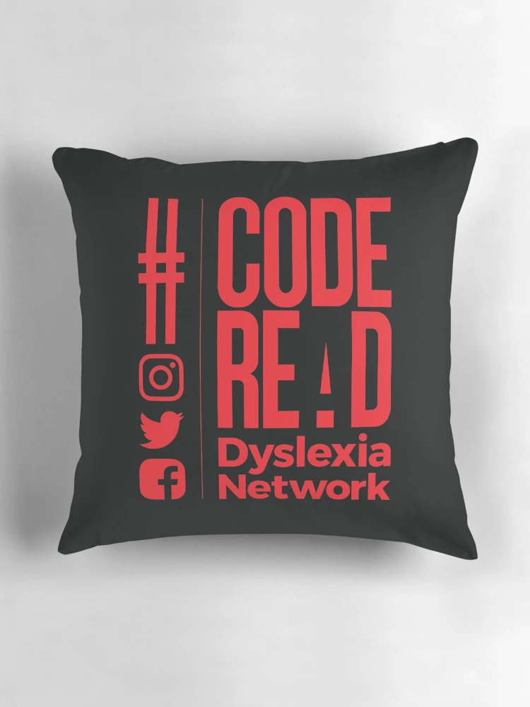 Aperçu 3 sur 4. Coussin avec l'œuvre Code REaD Noir / Rouge créée et vendue par CodeRead.