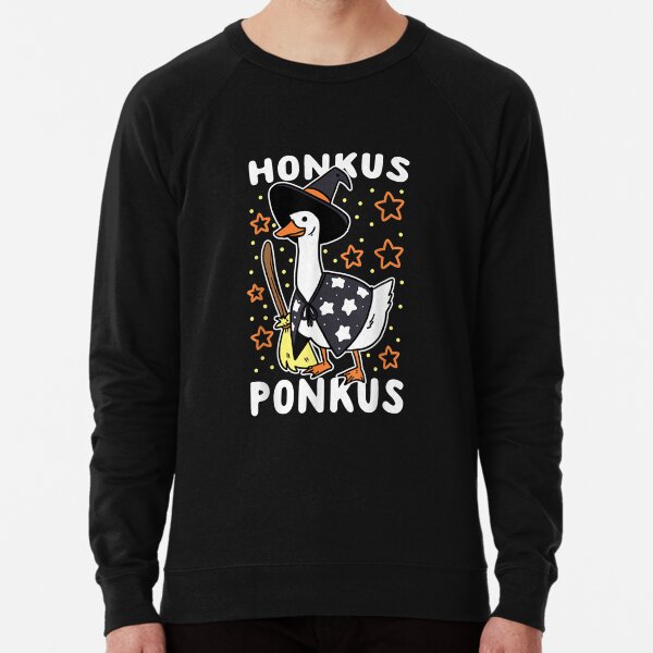 Funny Halloween Witches Duck Cute Honkus Ponkus Gifts Lightweight Sweatshirt