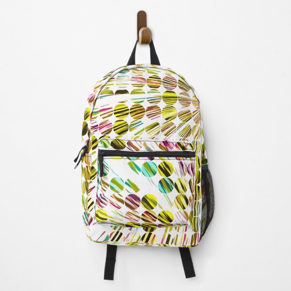 Item preview, geometric circle abstract pattern in yellow pink blue designed and sold by Mrvell.