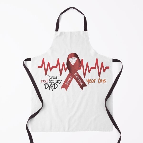 Item preview, Stroke Survivor I Wear Red For My Dad Red Ribbon designed and sold by Hanlar.