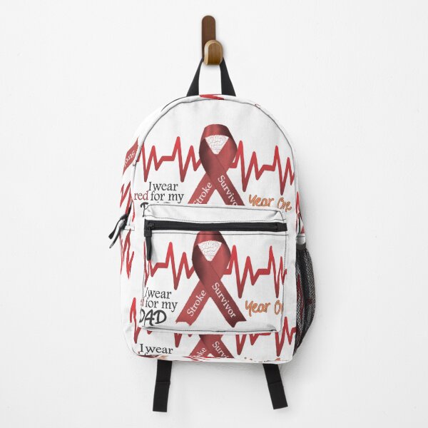 Item preview, Stroke Survivor I Wear Red For My Dad Red Ribbon designed and sold by Hanlar.