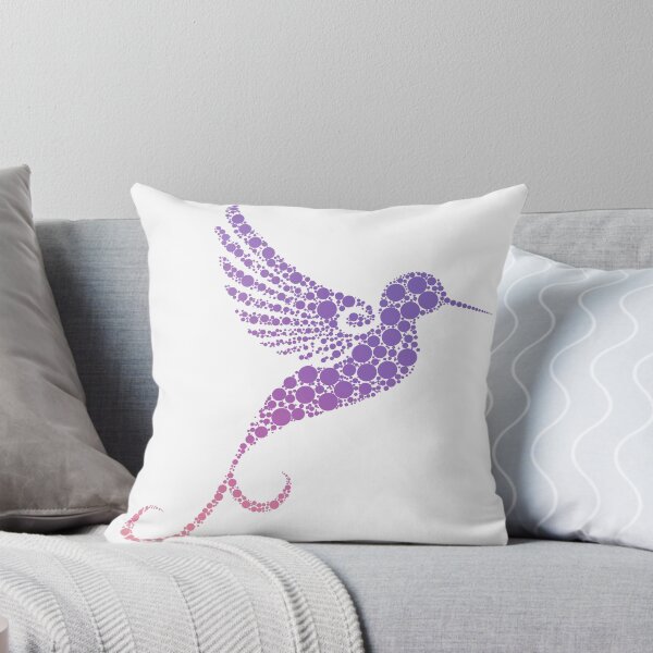 Item preview, Hummingbird Geometric Circle Polygon Pop Art Pink and Blue designed and sold by David Garry.