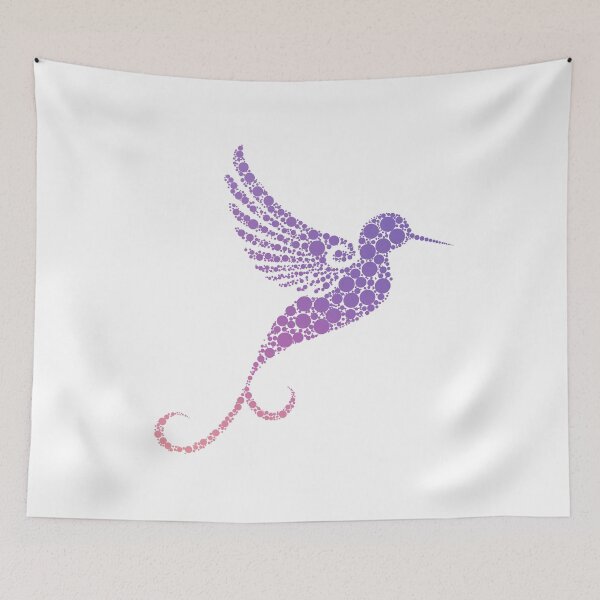 Item preview, Colibrí Círculo geométrico Polígono Pop Art Rosa y azul designed and sold by David Garry.