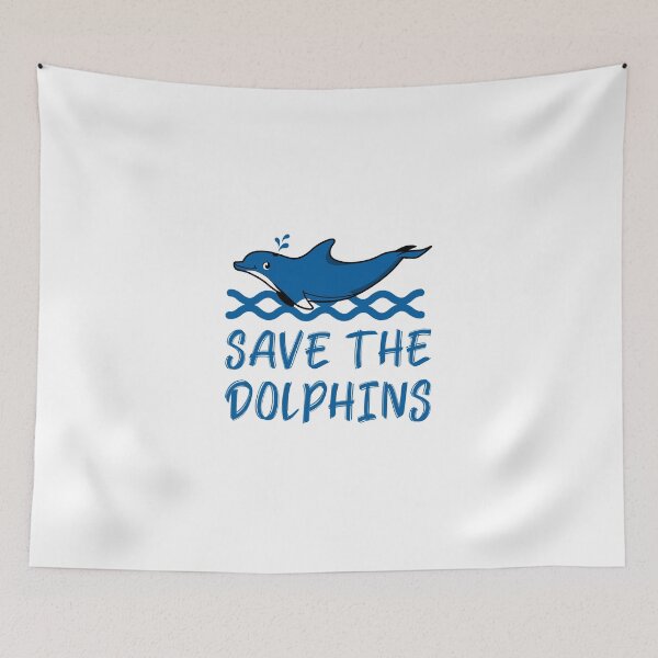 Item preview, Save the Dolphins Swimming Dolphin designed and sold by quoteology.