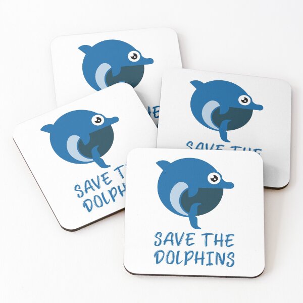 Item preview, Save the Dolphins Cute Cartoon Dolphin designed and sold by quoteology.