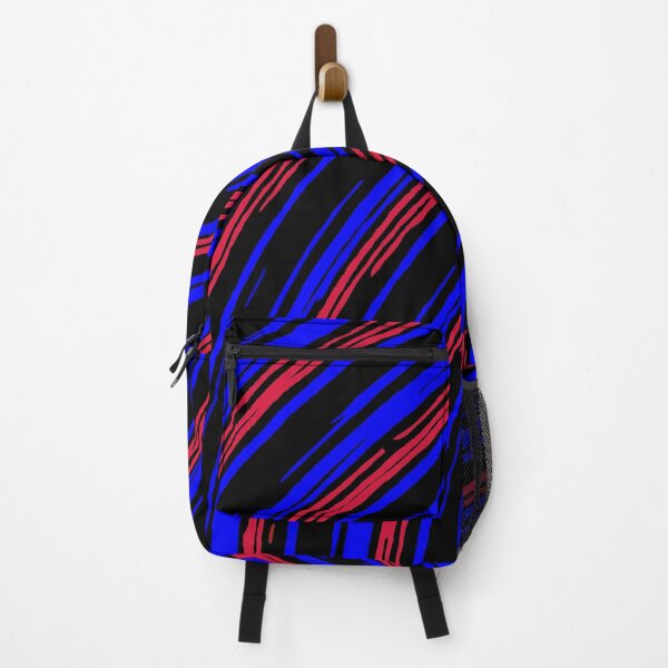 Item preview, graffiti line drawing geometric abstract pattern in blue red and black designed and sold by Mrvell.